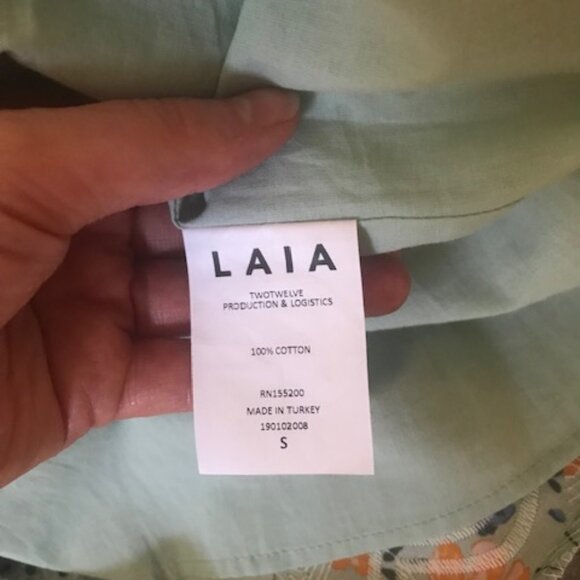 Anthro Laia Aqua Eyelet Top, Sz S, BNWT - Picture 9 of 9